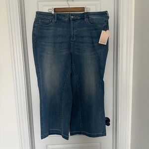 NWT NYDJ Wide Leg Cropped Jeans 20W
